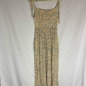 Zara Cream Tan Sleeveless Maxi Sundress